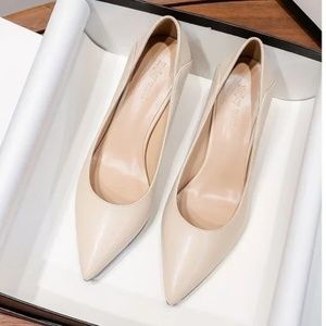 Polyhead thick heel soft leather noodles wear professional daily single shoes